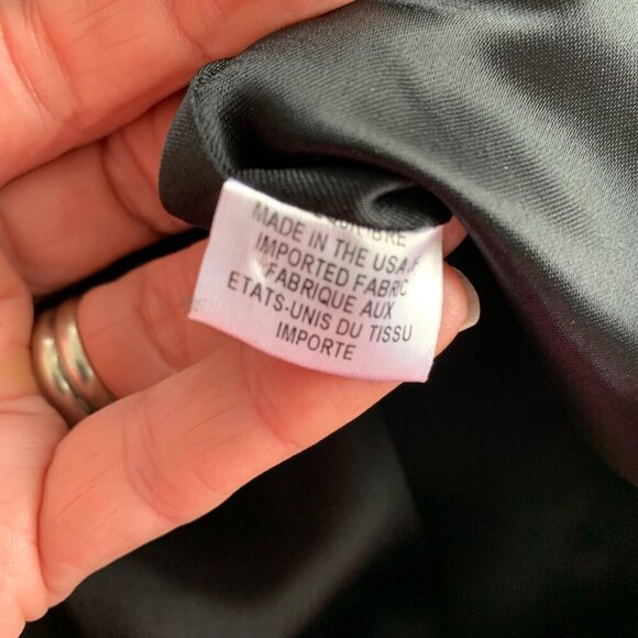 Milly Black Velvet Empire Waist Strapless Scalloped Babydoll Formal Dress - Picture 12 of 13